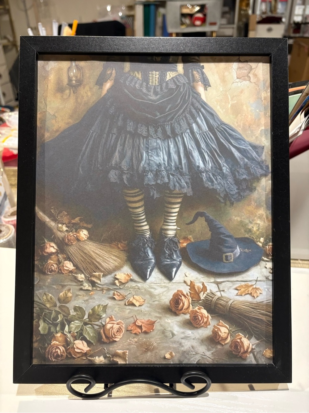Halloween Witch Wall Framed 8x10 Art Print